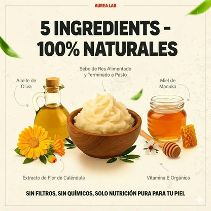 Crema Orgánica de Sebo de res - Aurea Lab - Aurea Lab